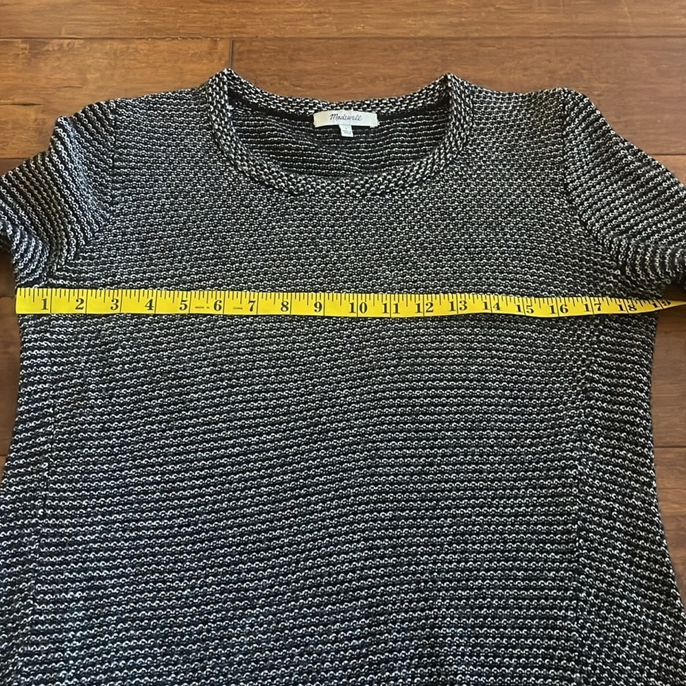Madewell Crewneck Knit Sweater Marled Black Size S - Picture 7 of 10